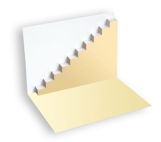 carte escalier pop-up