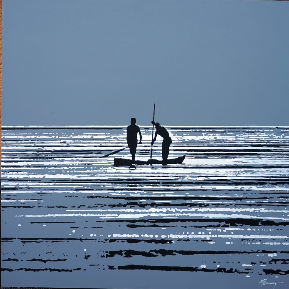 Fleuve Congo tableau par Michel Hasson