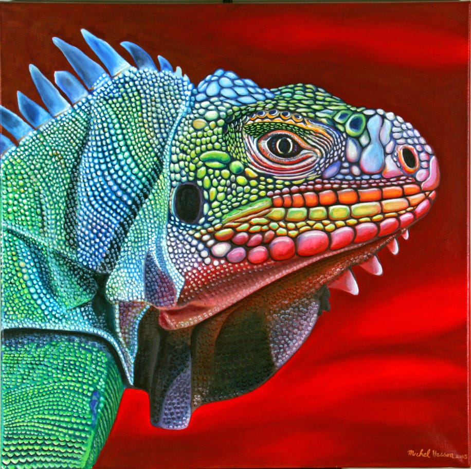 iguane 2 tableau Michel Hasson