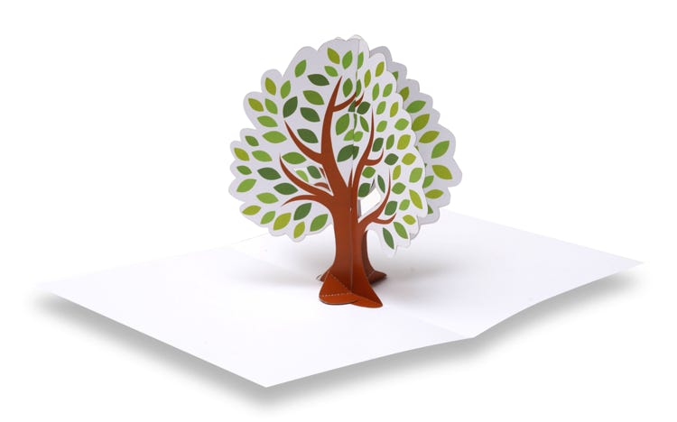 carte pop-up arbre