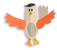 livre pop-up oiseau