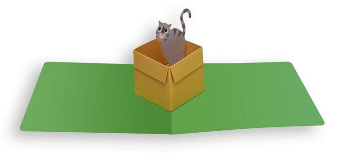 carte pop-up boite